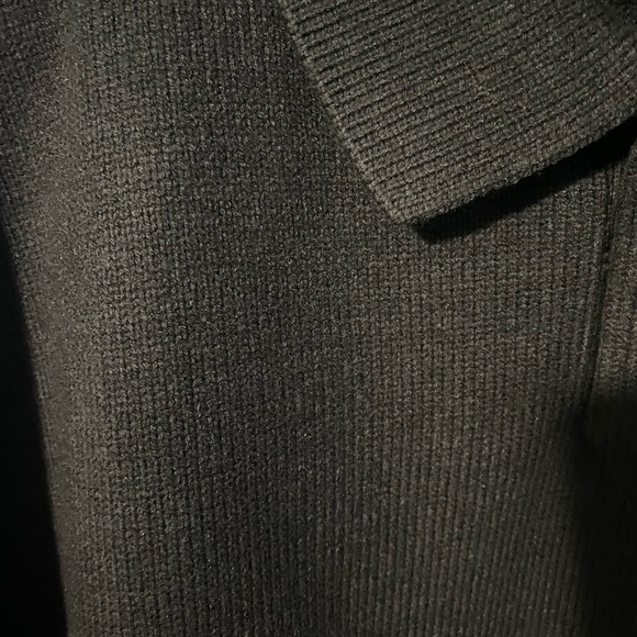 Fear of God Essentials Black Knit '1977' Long Sleeve Polo - Picture 11 of 15